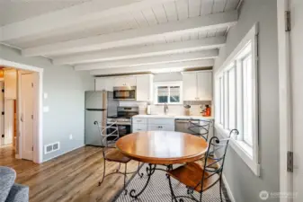 dining and kitchen area