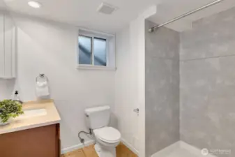 Lower level 3/4 bath.