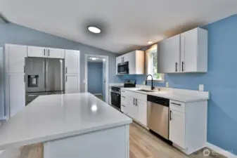 New Cabinets, counter tops, and SS appliances