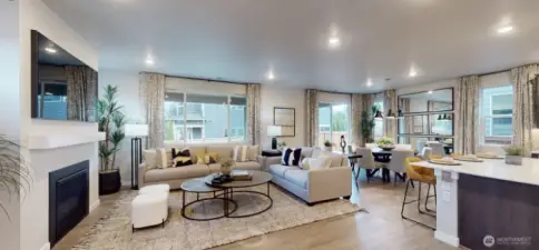 Photo is of a model home in another KB Home location; options and colors may vary based on your selections. Depictions of home, layout, location or other features/options, colors and color scheme, materials, fixtures, etc. are for showing purposes only and may not be included in the purchase price and availability may vary.