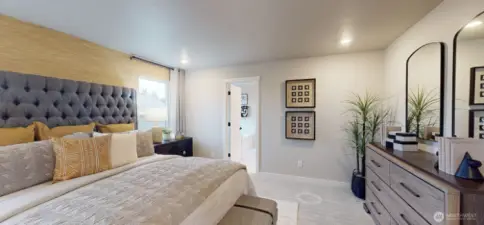 Photo is of a model home in another KB Home location; options and colors may vary based on your selections. Depictions of home, layout, location or other features/options, colors and color scheme, materials, fixtures, etc. are for showing purposes only and may not be included in the purchase price and availability may vary.