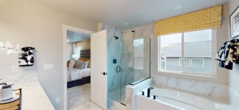 Photo is of a model home in another KB Home location; options and colors may vary based on your selections. Depictions of home, layout, location or other features/options, colors and color scheme, materials, fixtures, etc. are for showing purposes only and may not be included in the purchase price and availability may vary.