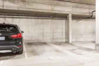 assigned middle parking spot.
