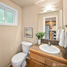 Main level powder room