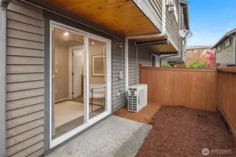 Low maintenance patio/backyard space