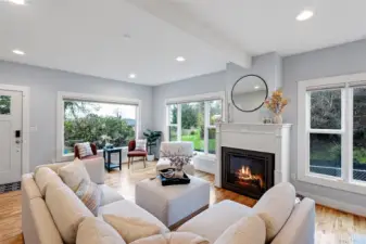Enjoy the cozy fire this Sitting area as well as living room area