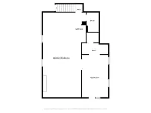 Lower level floor plan