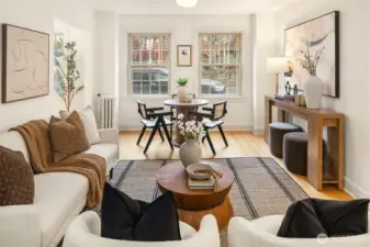 View into unit from entrance door.