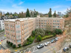 University of Washington buildings in background show how close it is.