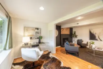 :ower level office area, adjacent to Family room.