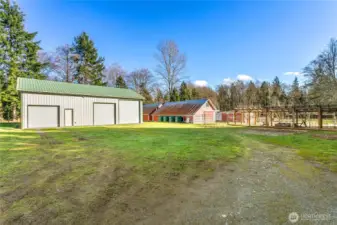 30'x48' shop with own bathroom, office and upstairs flex space (was used as a work-out room)