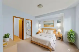 2337 West Beach Road primary bedroom *virtually staged
