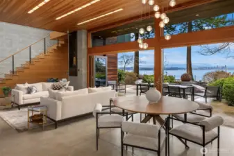 Main house living and dining room great room