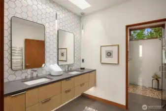 East wing 2nd floor shared bath