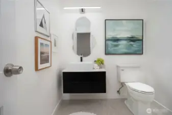 Modern half bath downstairs