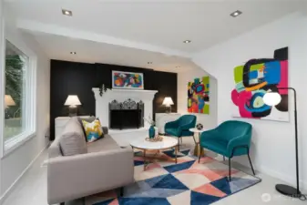 Another cozy fireplace to enjoy.