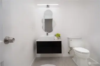 Modern half bath downstairs