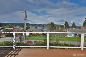 View from your front Trex deck that expands the waterside of your home. You are a short stroll to Freeland Park.