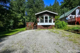 Double lot as well as RV parking and hook ups makes for multiple income stream potential