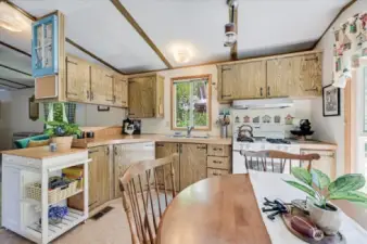 Cute kitchen with plenty of storage
