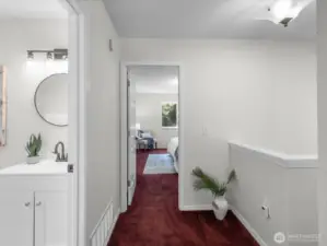 Additional nooks and hallways throughout the home showcase the fresh interior paint and trim. Every corner of the home reflects attention to detail and care.