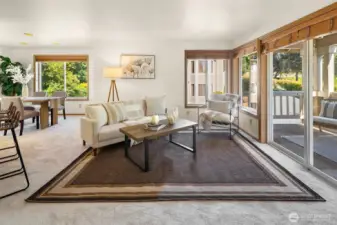 Windows on 3 sides of this bright home
