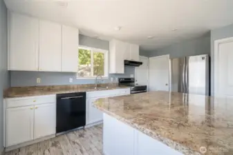 Updated and freshly painted kitchen