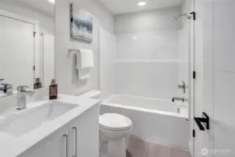 ensuite bath on upper level (photos of lot34, same floorplan)