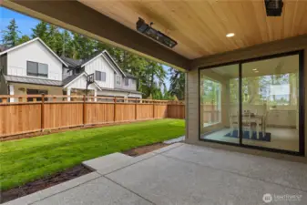 Covered Patio with Heaters for Year Round Comfort