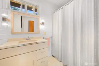 Upstairs full bath--shared.