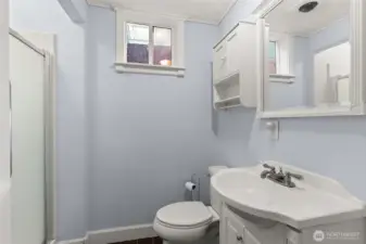 3/4 bath on lower level