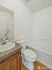 A welcoming guest bath, simple and functional for everyday use.