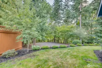 property overlooks a portion of the HOA common area (gravel area) but is so secluded it's almost like it's yours