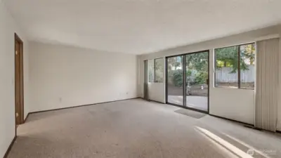 A versatile second living area with direct access to the backyard.