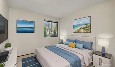 Virtually staged Guestroom #3 (Upper Level)