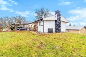 exterior Northside of house.