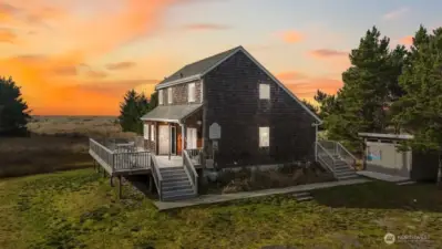 Your own peaceful stretch of the Pacific—2.5 acres of oceanfront dunes and shore pines with the rare ability to vacation rent.