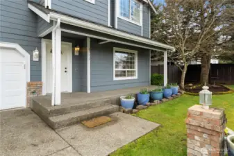 Entry walk way to home with second covered area for morning sunshine views.