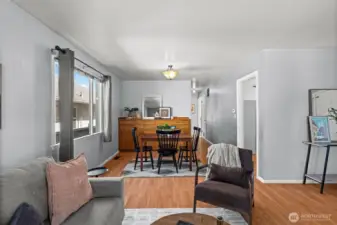 Living room opens to your dining room