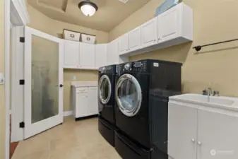 Upstairs Laundry - conveniently located where most of the laundry originates.