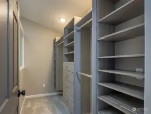 Inside of walk-in closet