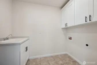 example Laundry Room may vary per plan