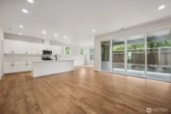example Great room to kitchen