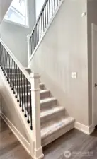 Stairs with large open window