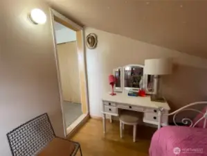 Secret room found behind wall in bedroom 1.
