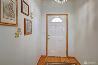 Large entryway with so much natural light.