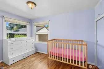 Hardwood floors throughout majority of the home.