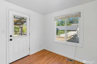 Bonus room overlooking the backyard.