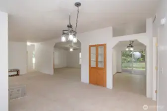 View from Dining Area to Hallway for Guest Bd-Entertainment Area-Kitchen Eating Area