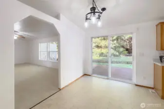 Kitchen Eating Area w/Access to Back Patio